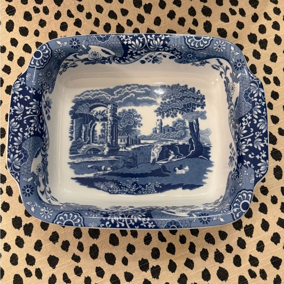 Spode Blue Italian Rectangular Baker 12 in 1816 - Picture 1 of 8